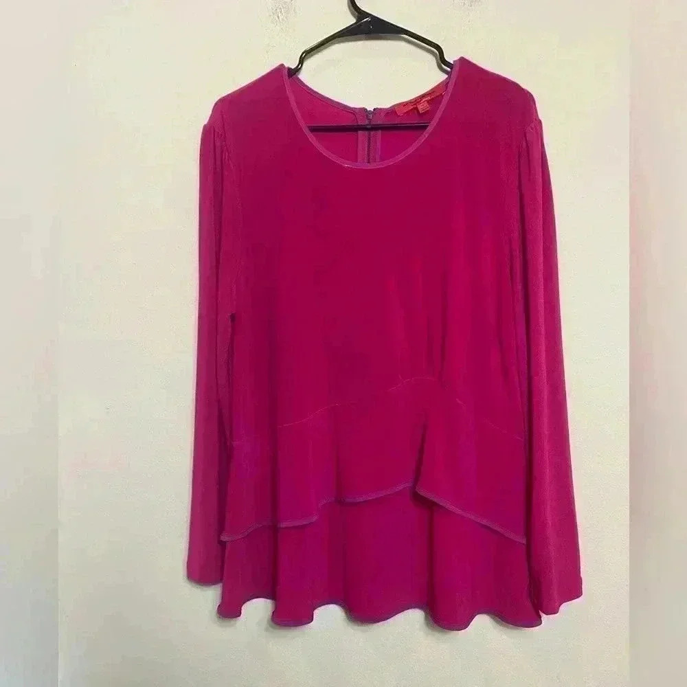 Narciso Rodriguez for design nation long sleeve blouse size extra large